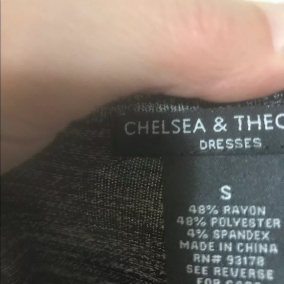 2 FOR $20 CHELSEA & THEODORE FAUX WRAP MIDI DRESS MARLED - Picture 5 of 6